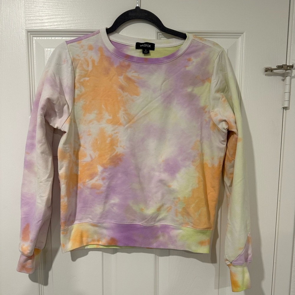 Wildfox size S Tie-Dye Sweatshirt in Pastel Shades